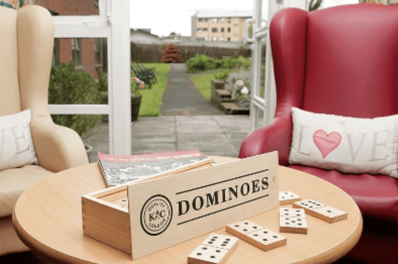 Lounge of Craigbank Care Home in Glasgow, Scotland