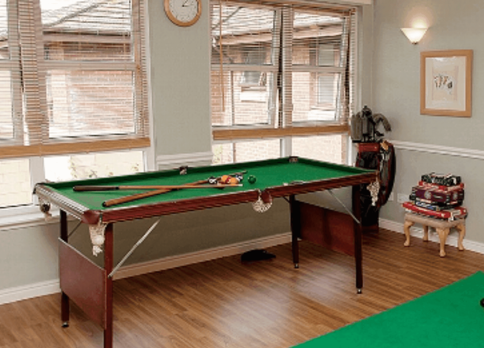 Games Room of Elderslie Care Home in Paisley, Scotland