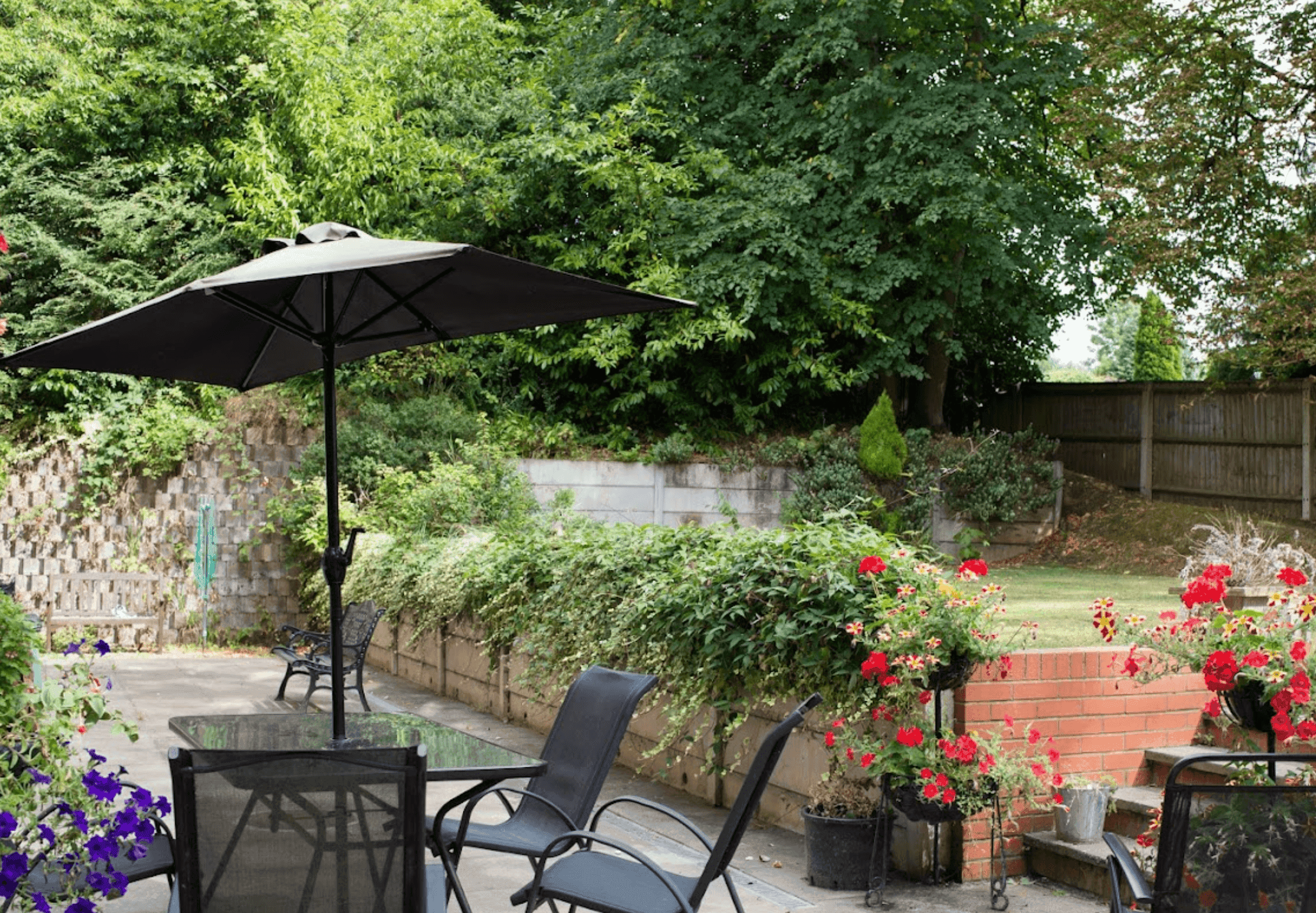 Garden of Arbour Lodge in Compton, Wolverhampton