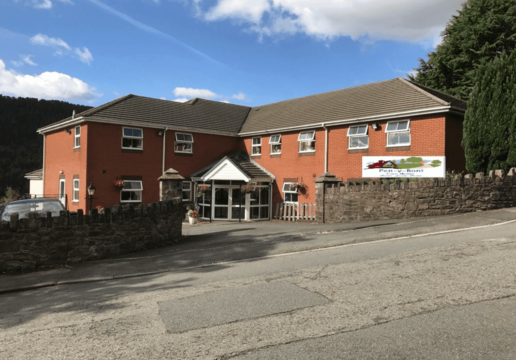 Exterior of Pen-y-Bont care home in Blaenau Gwent, Wales