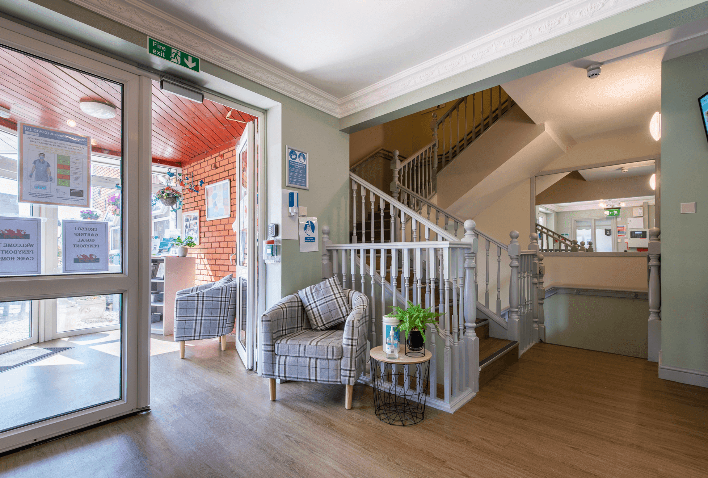 Entrance of Pen-y-Bont care home in Blaenau Gwent, Wales