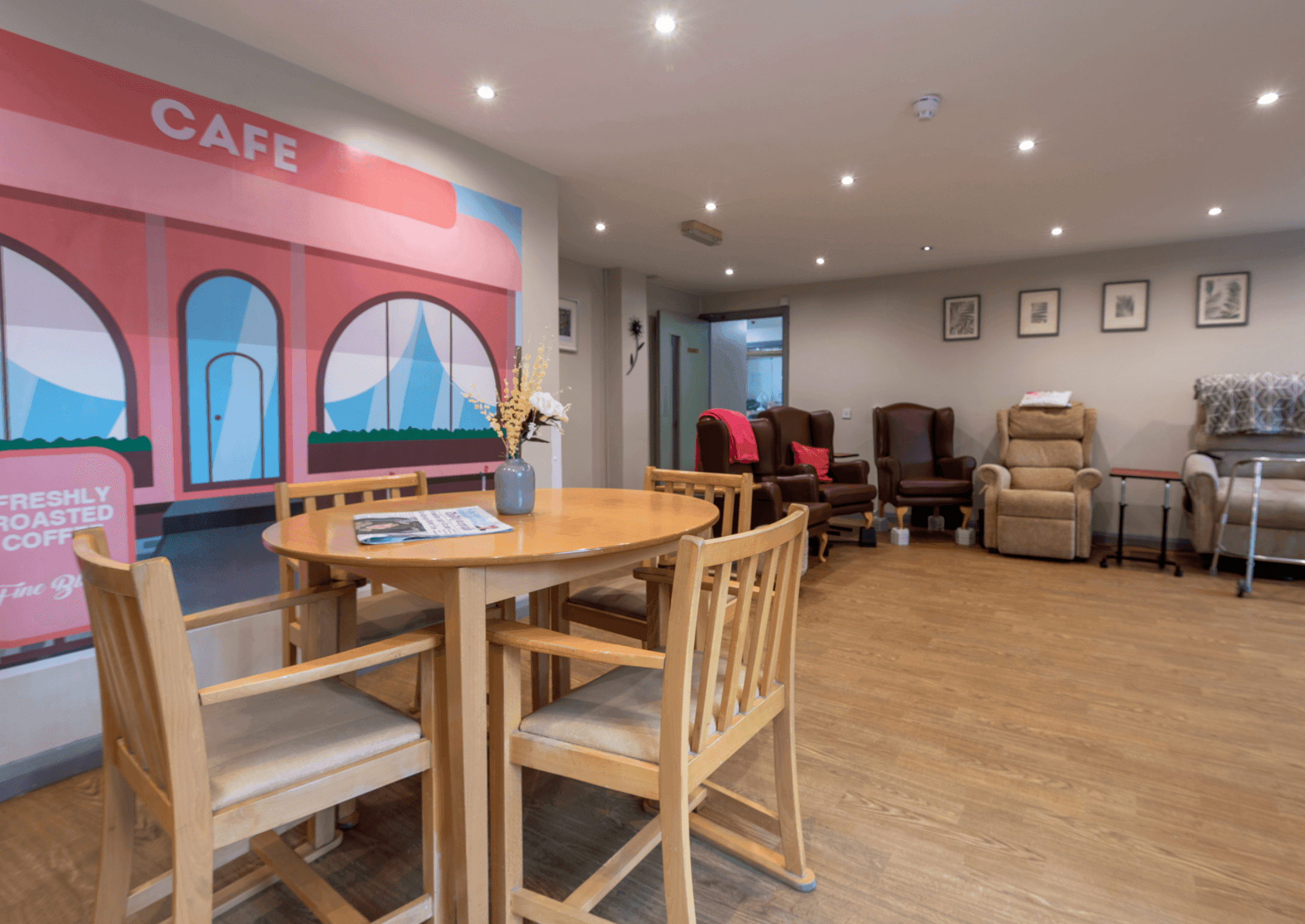 Dining room of BRidge House in Ebbw Vale, Blaenau Gwent