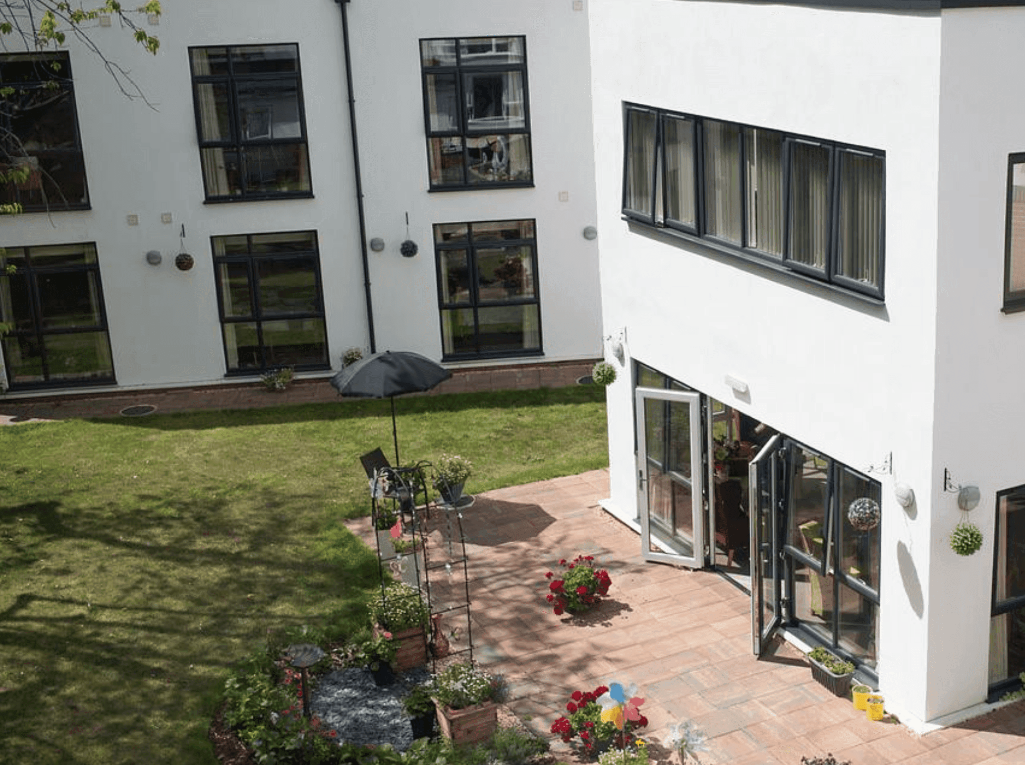 Garden of Atholl House nursing home in Compton, Wolverhampton