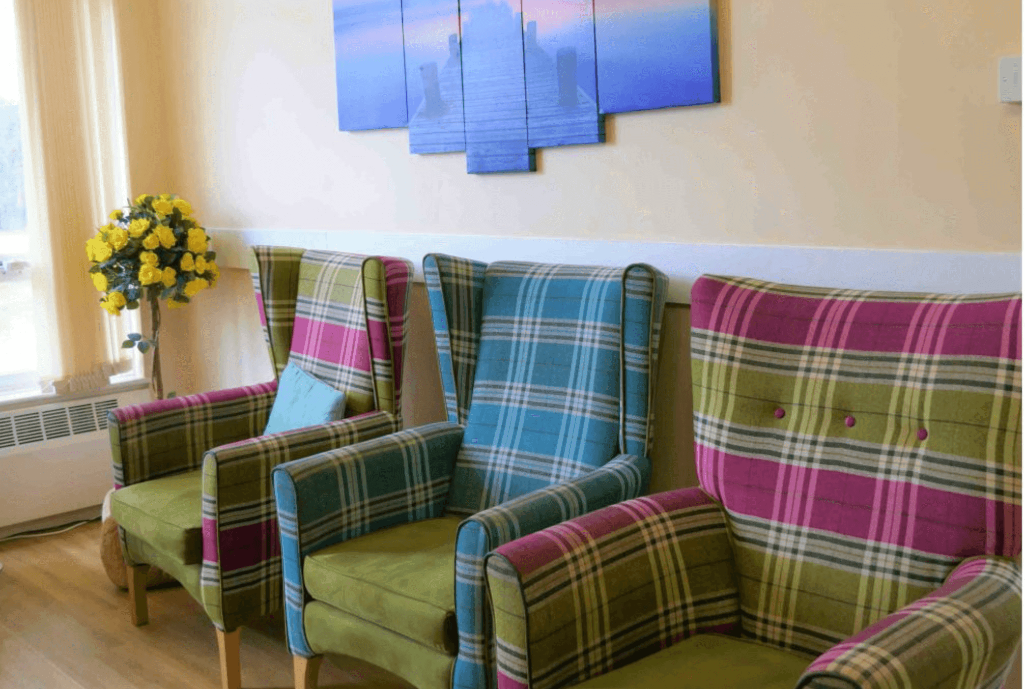 Lounge of Cooper House care home in Leicester