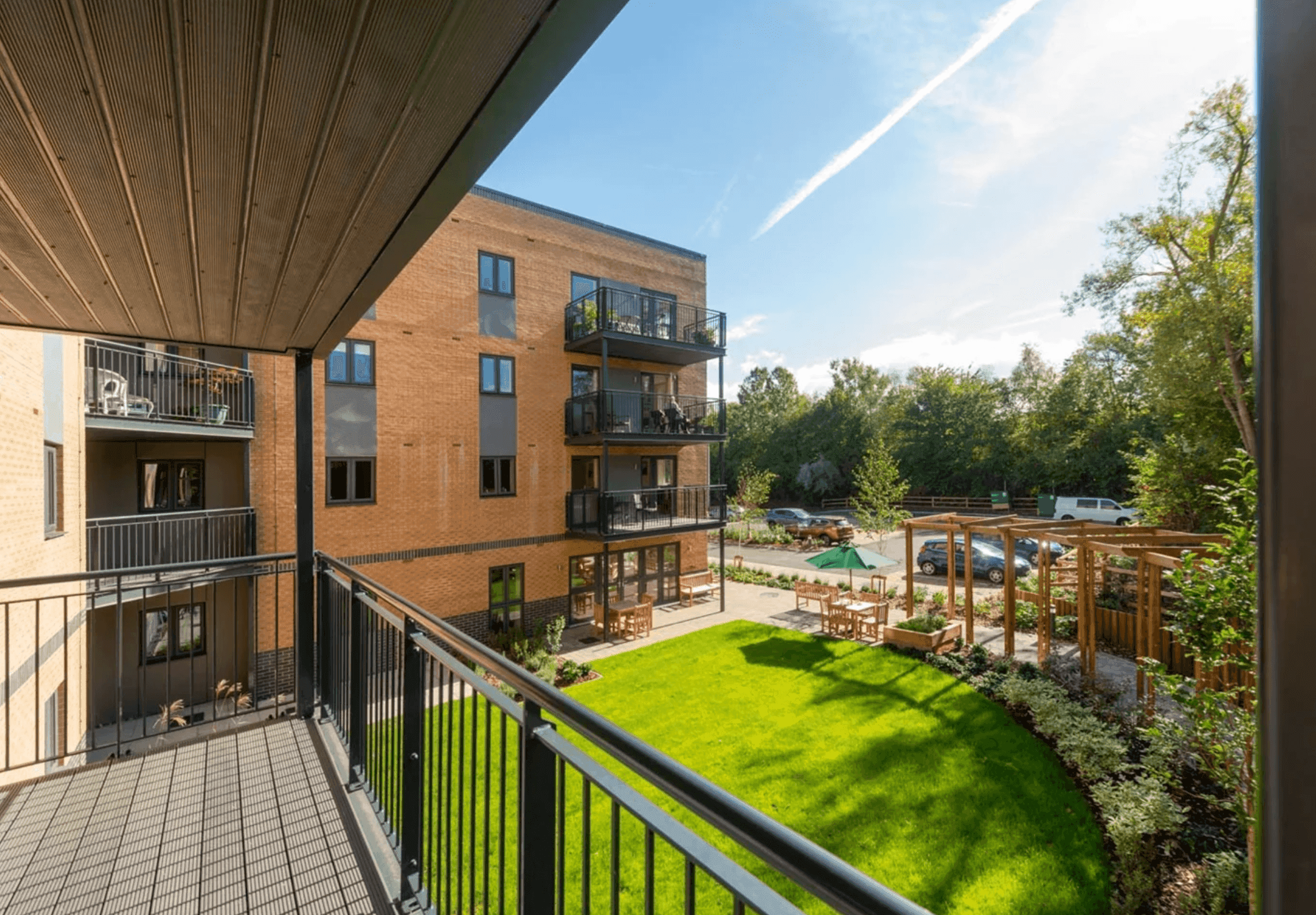 Exterior of Pinnoc Mews retirement development in Exeter