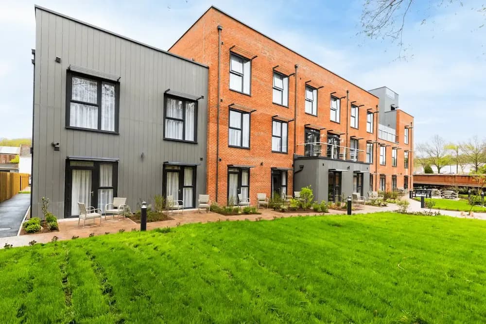 Shenstone Court Care Home exterior and garden