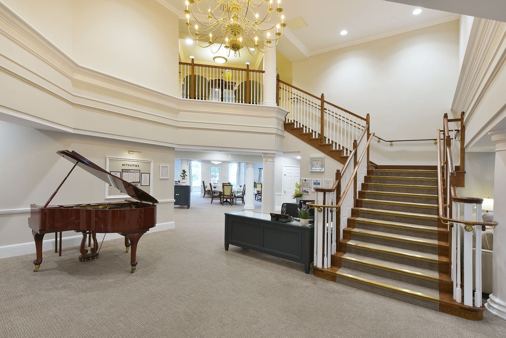 Hallway of Westbourne Tower care home in Bournemouth, Hampshire