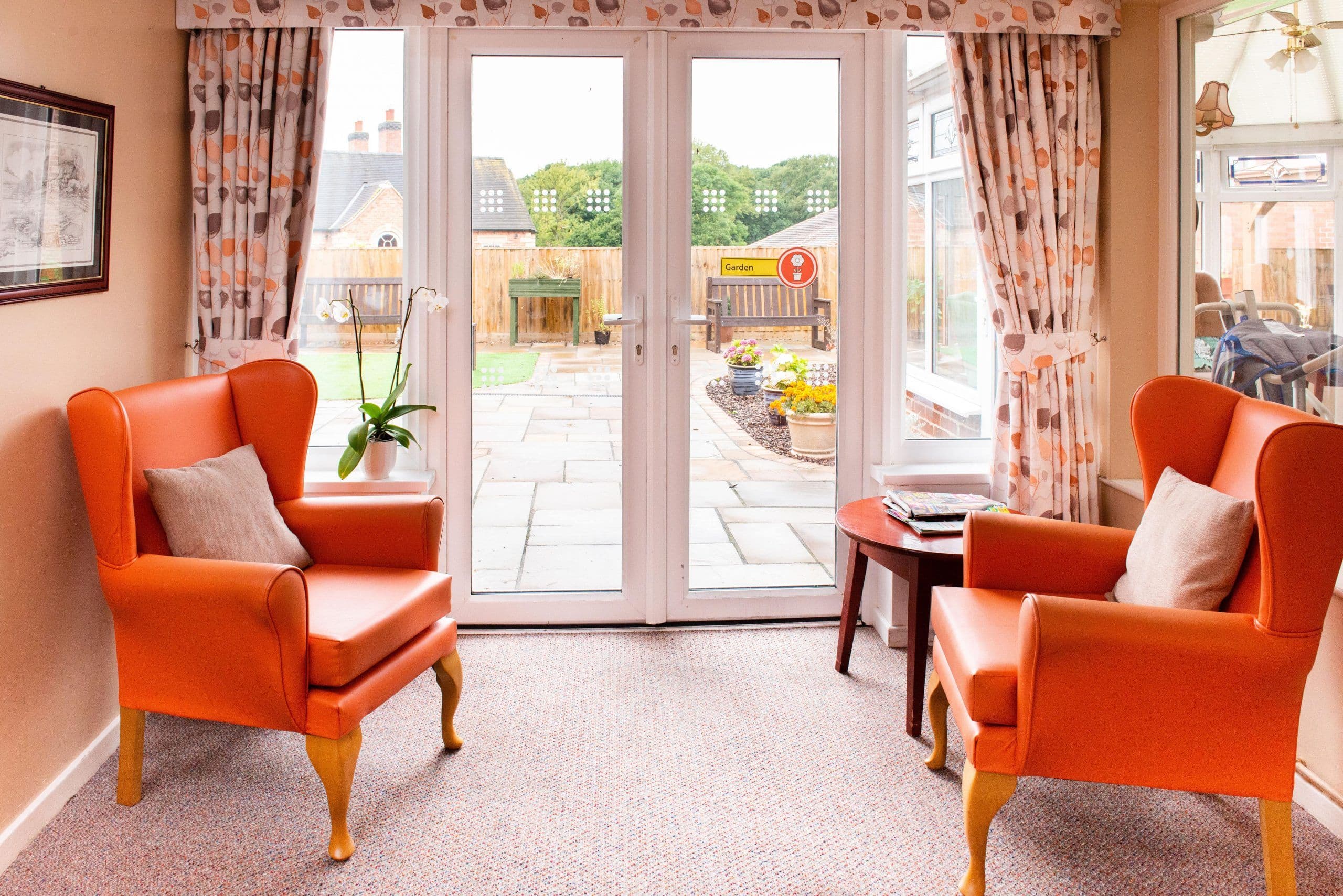 Communal area of Smalley Hall Care Home  in Ilkeston, Derbyshire