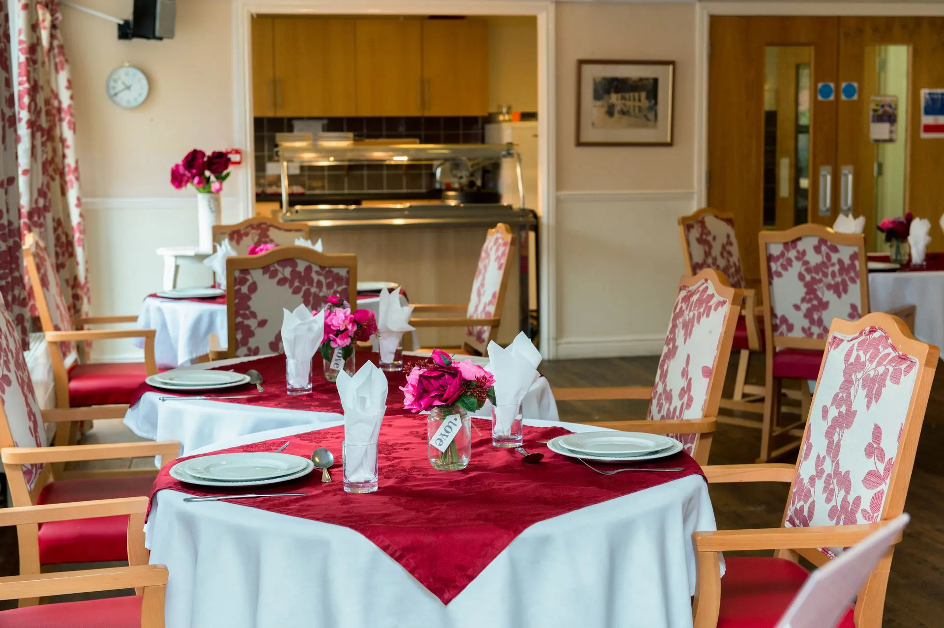 Dining room of St Georges care home in Bristol