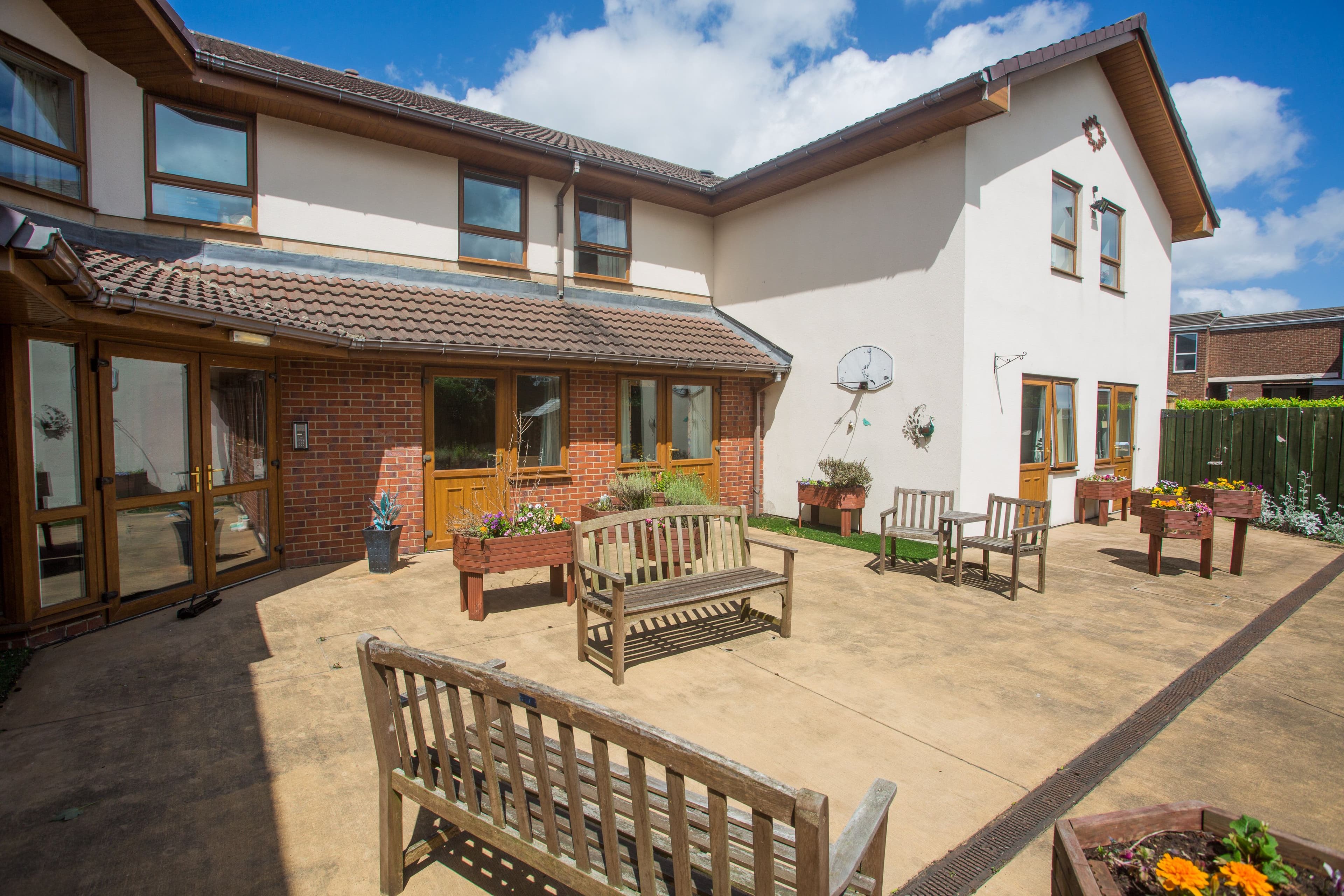 Garden at Stanley Park Care Home in Stanley, County Durham