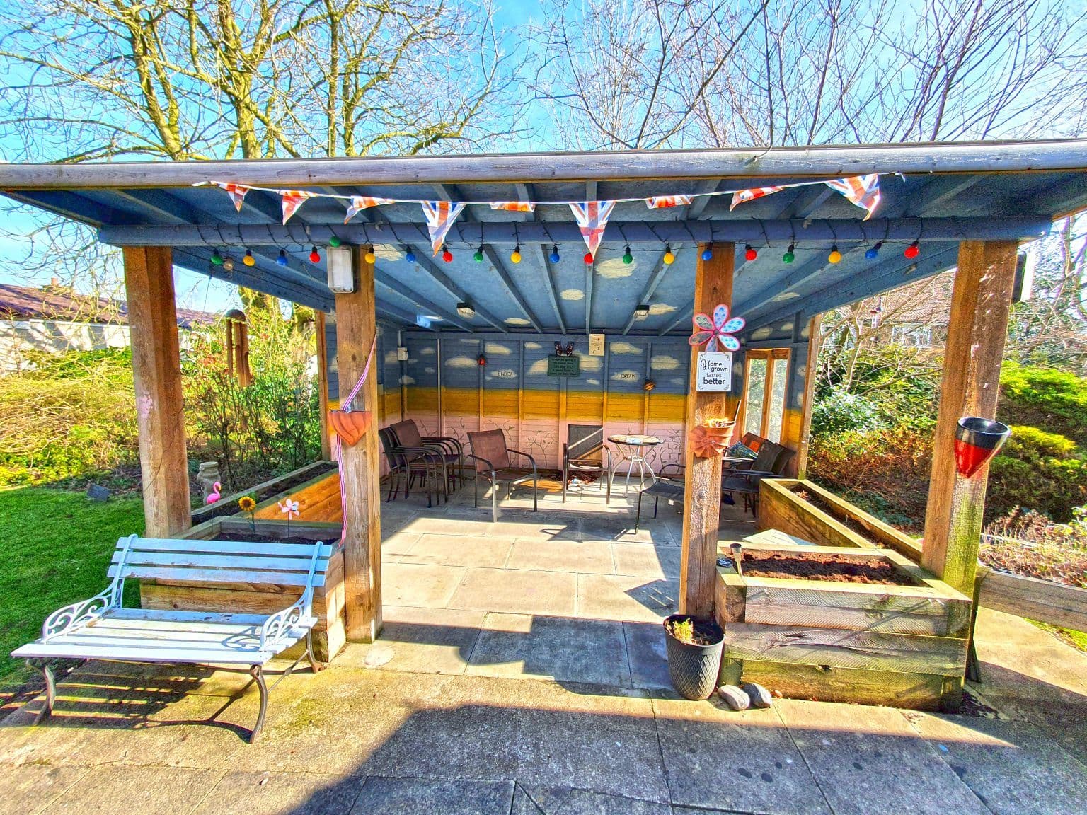 Garden of Stoneyford care home in Sutton-In-Ashfield