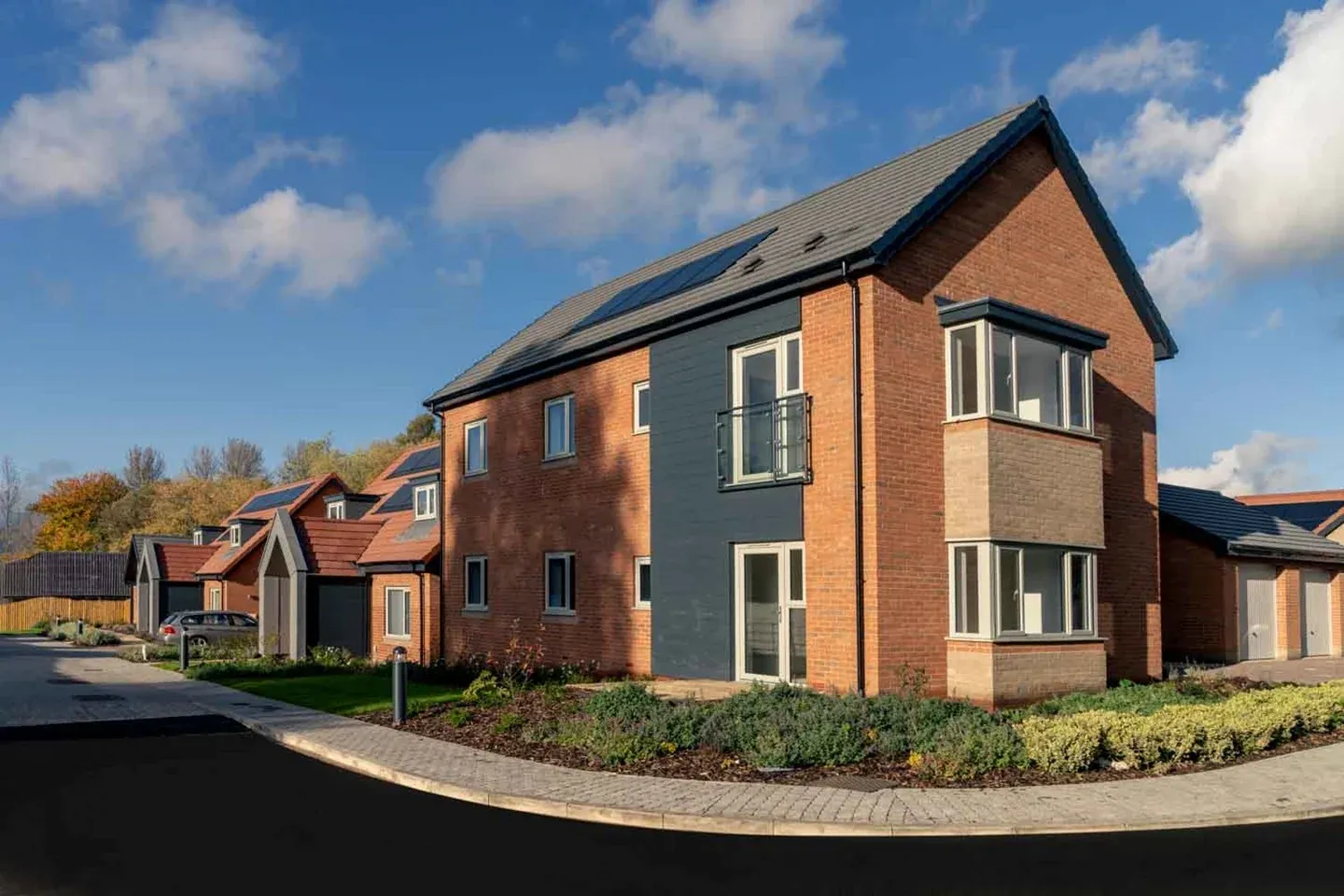 Exterior of Strawberry Hills Garden Retirement Development in Norwich, Norfolk