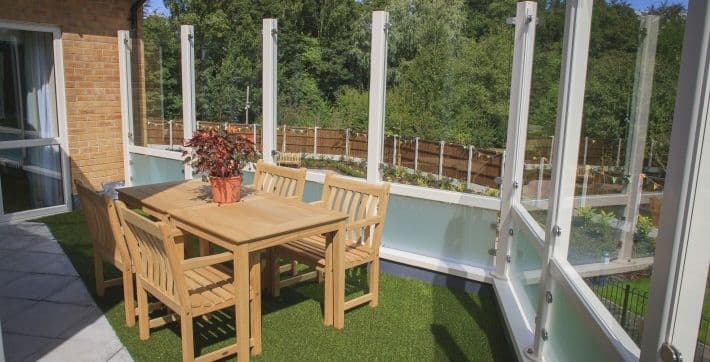 Garden at Sutton Grange Care Home in Southport, Merseyside