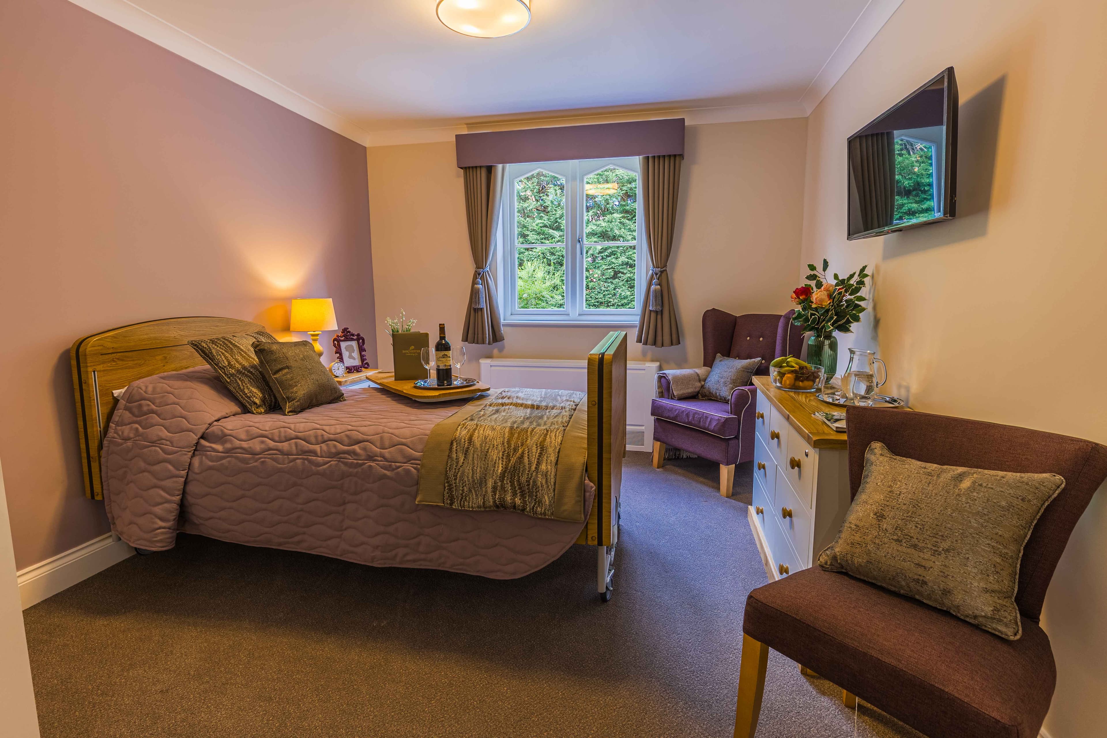 Bedroom at Sutton Valence Care Home in Maidstone, Kent