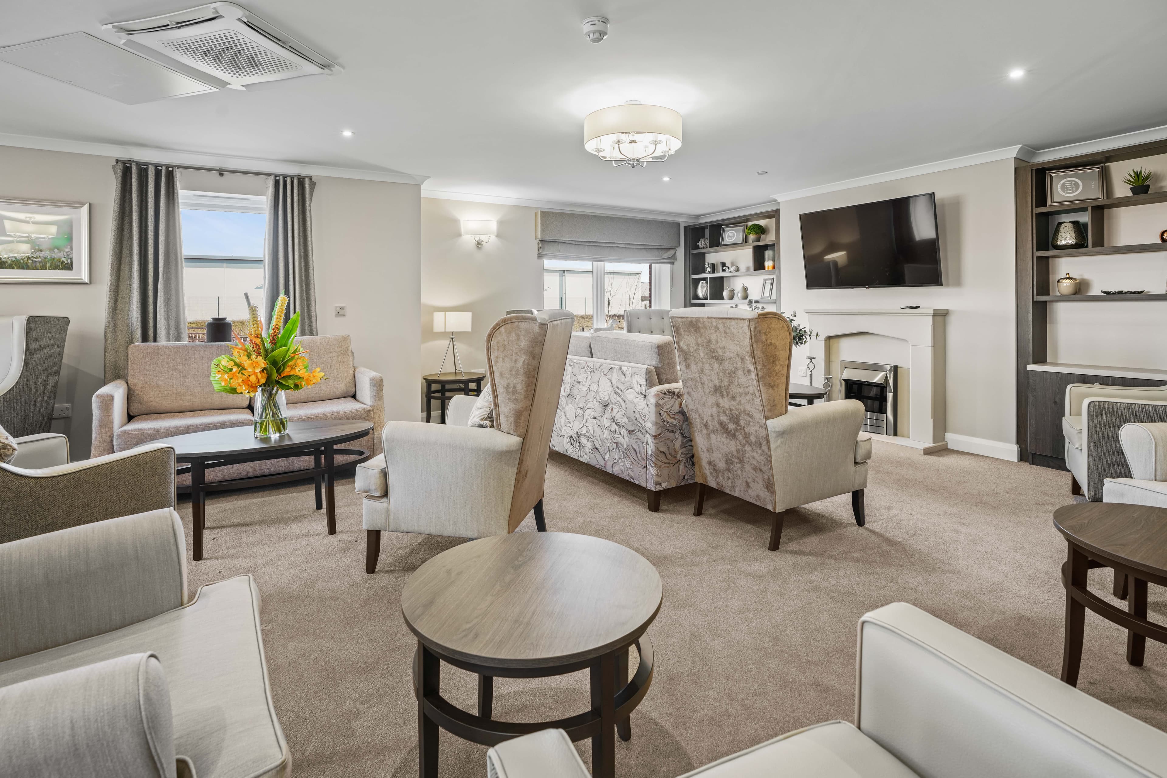 Lounge of Hunter's Creek care home in Boston, Lincolnshire