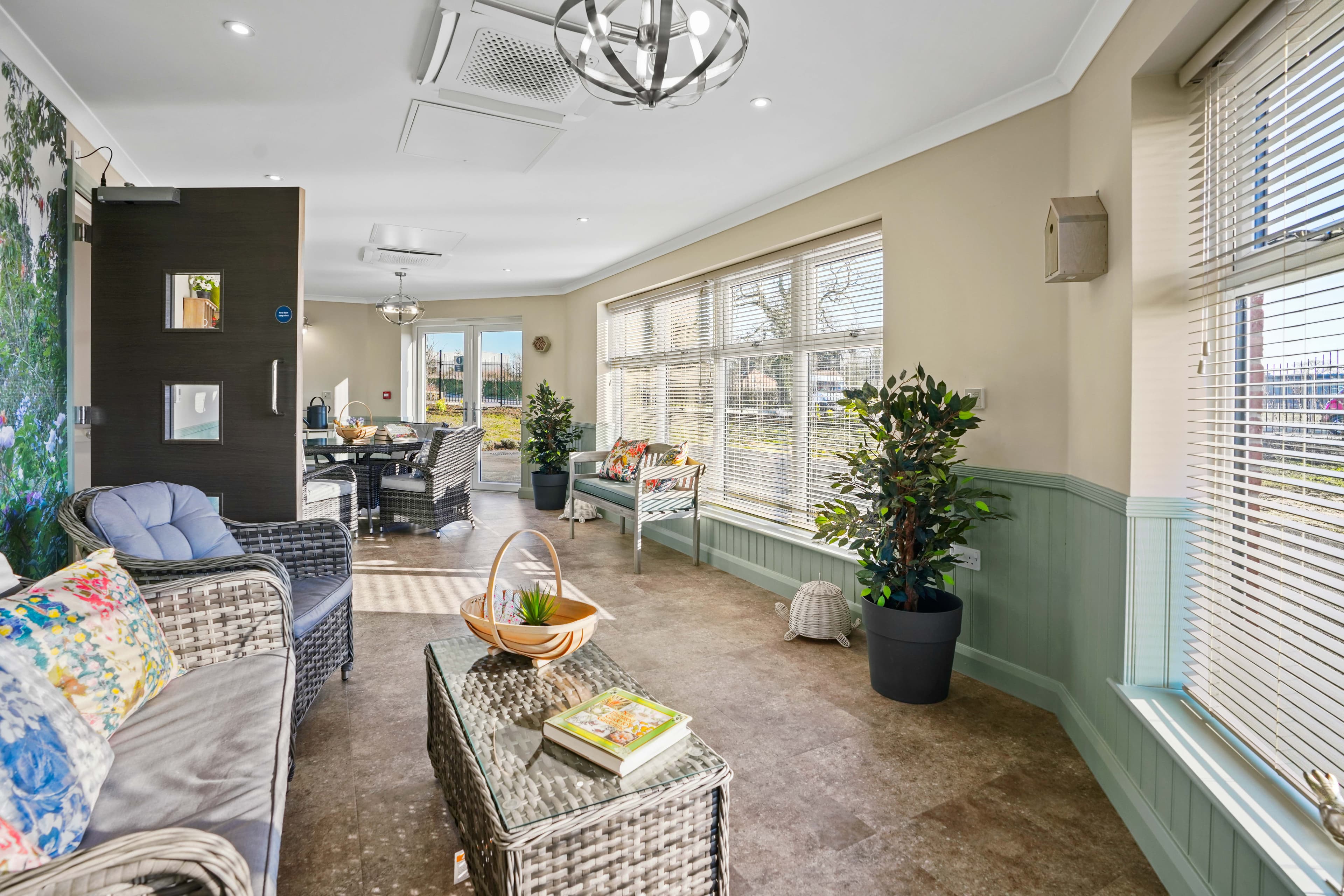 Garden area of Hunter's Creek care home in Boston, Lincolnshire