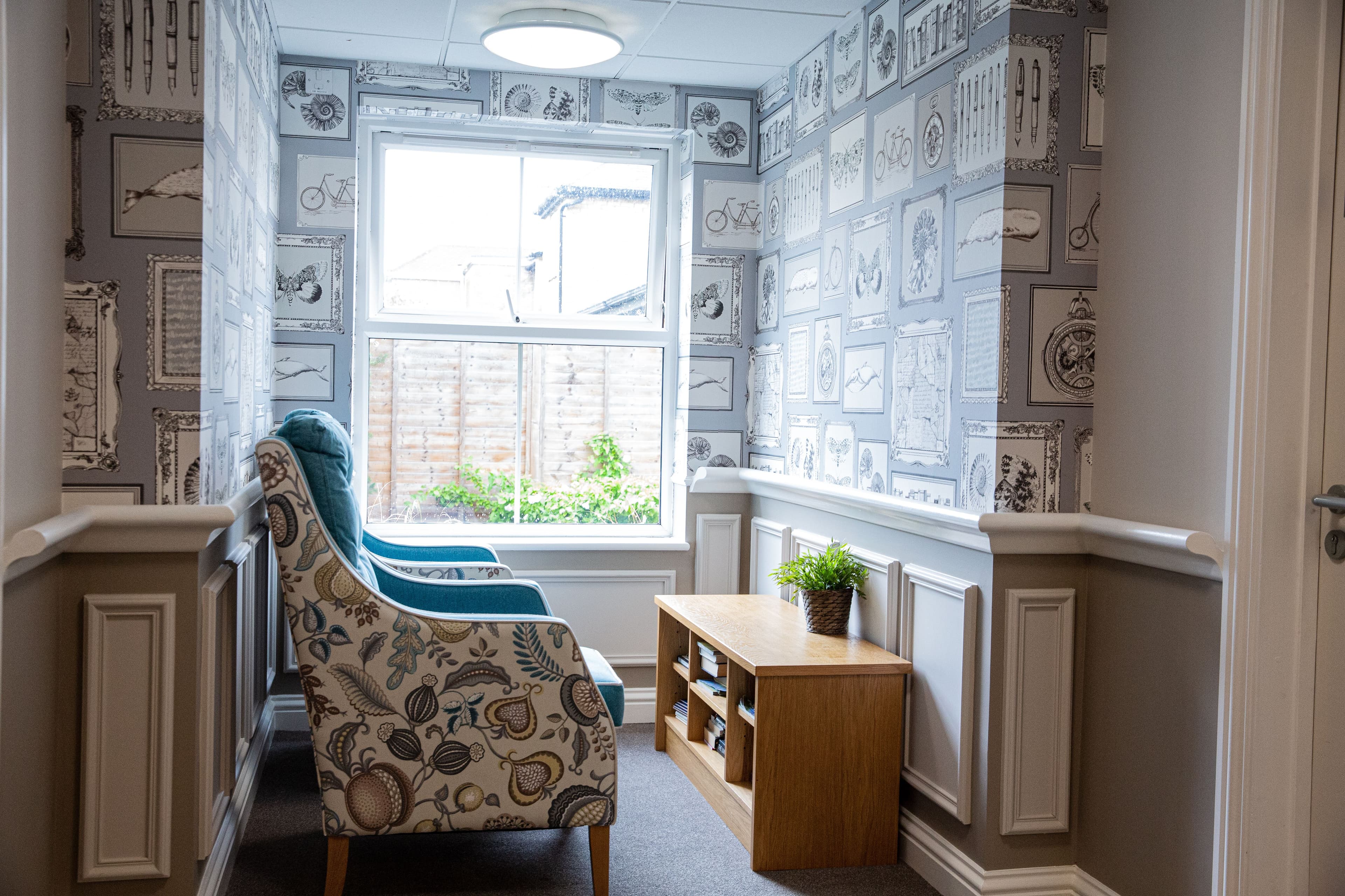 Seating area of Candlewood House care home in Harrow, Greater London