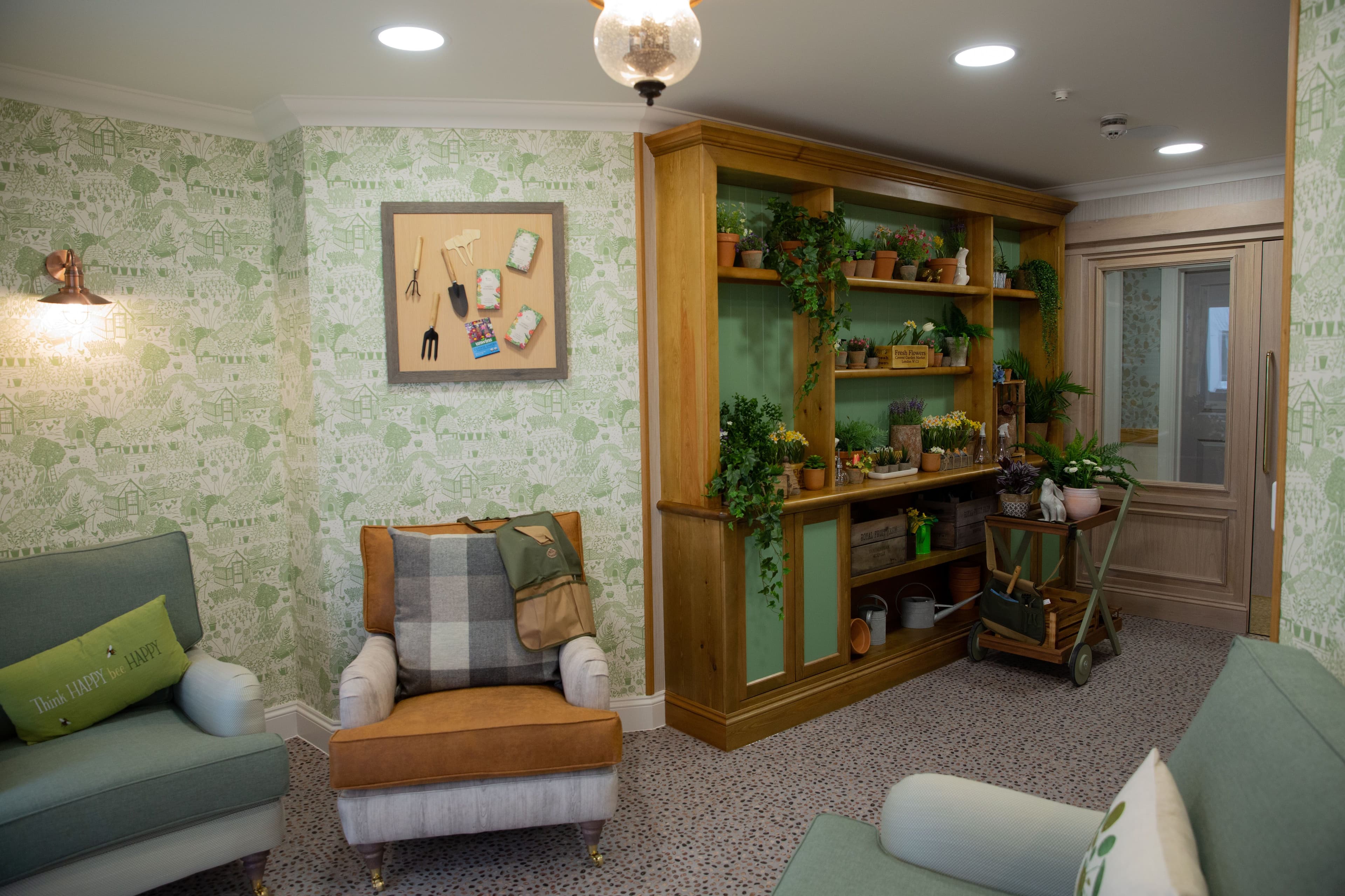 Lounge of Candlewood House care home in Harrow, Greater London