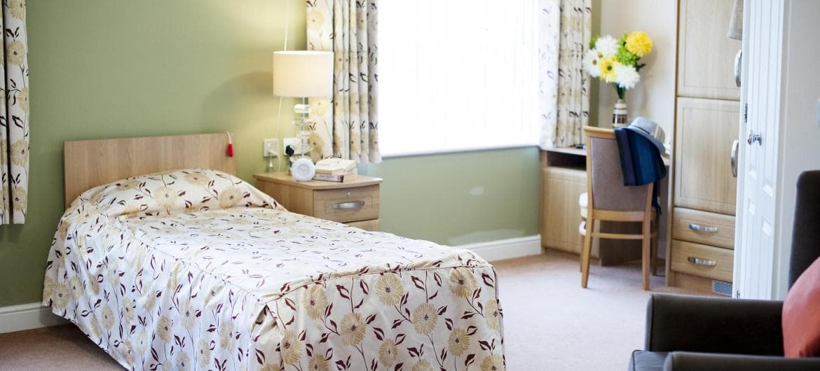 Bedroom at The Beeches Residential Care Home, Northfield, Birmingham