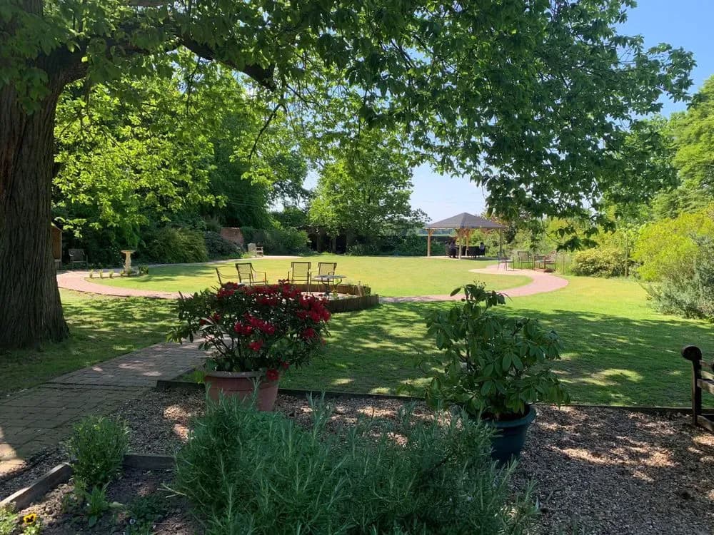 The Beeches care home garden