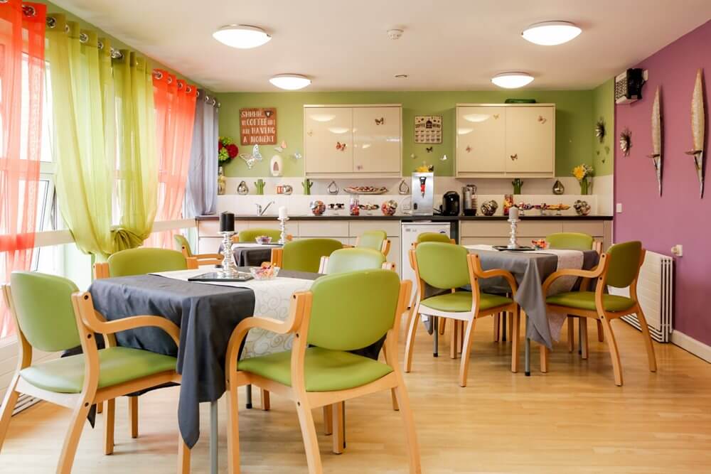 Dining Room of The Burroughs Care Home in West Drayton, Hillingdon