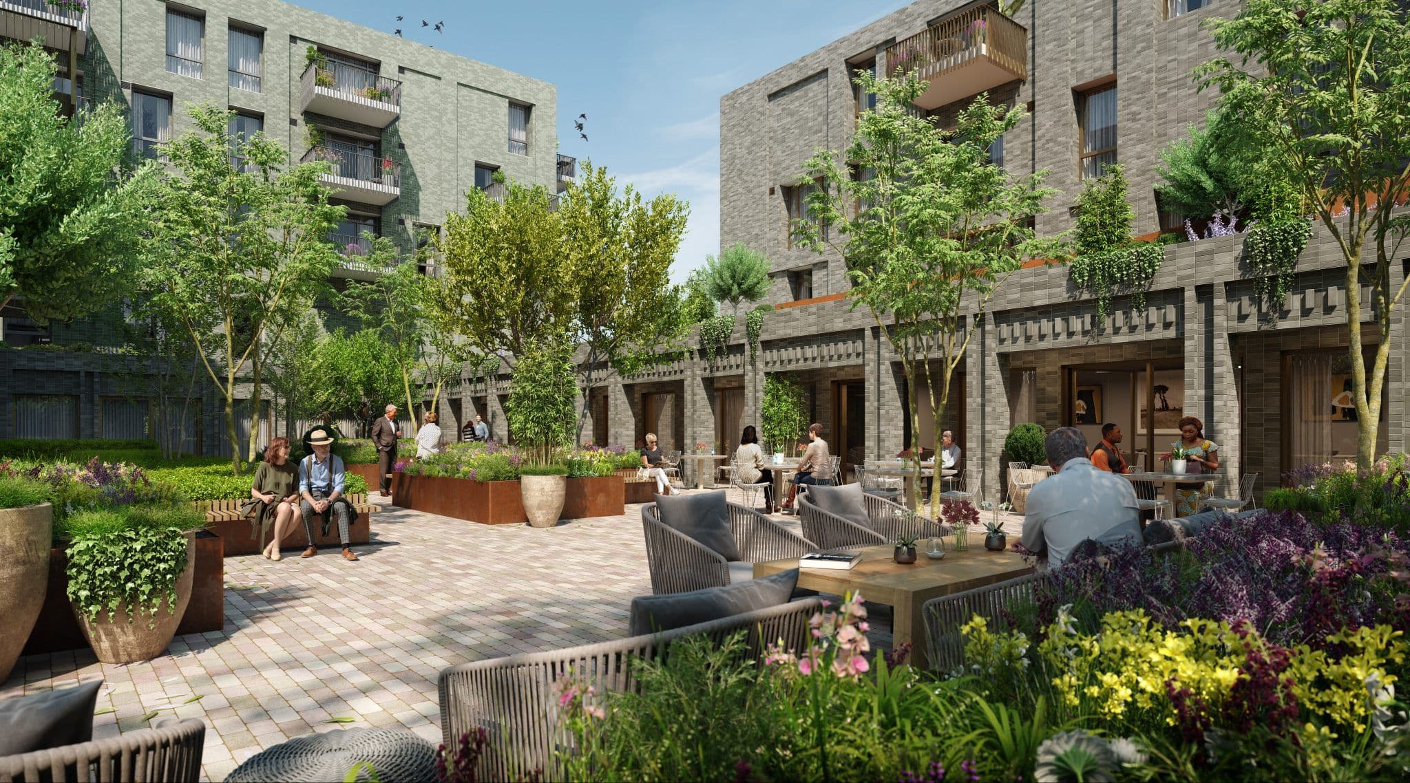 Garden at The Denton Retirement Development in Berkhamstead, Hertfordshire