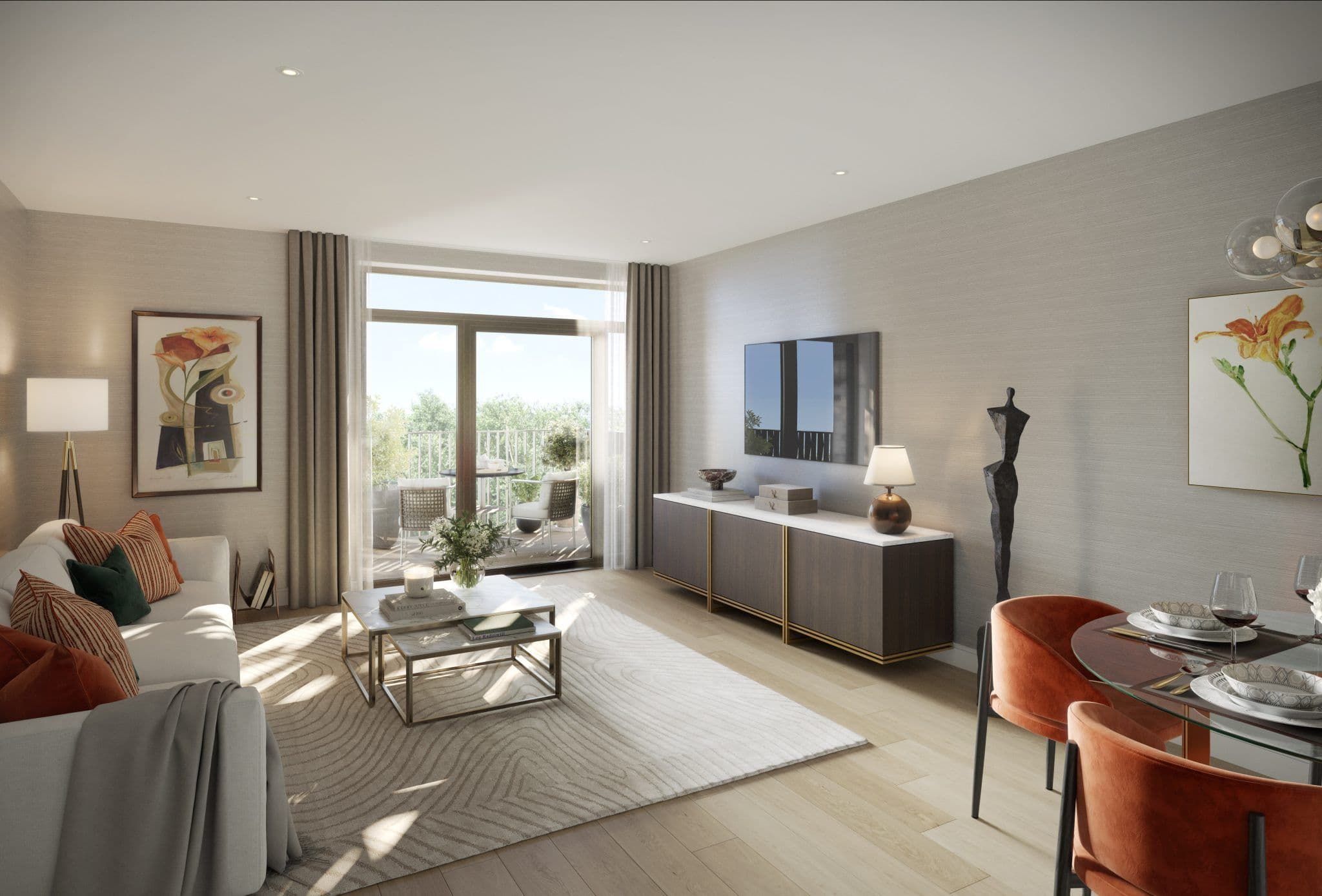 Living Room at The Denton Retirement Development in Berkhamstead, Hertfordshire