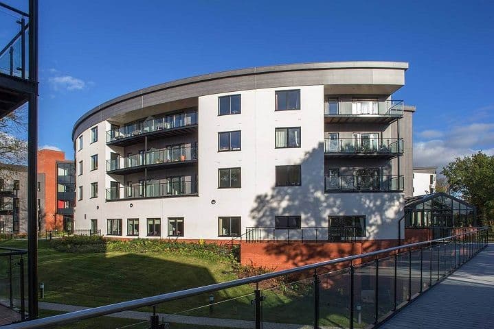 Exterior of Hagley Road retirement development in Edgbaston, Birmingham