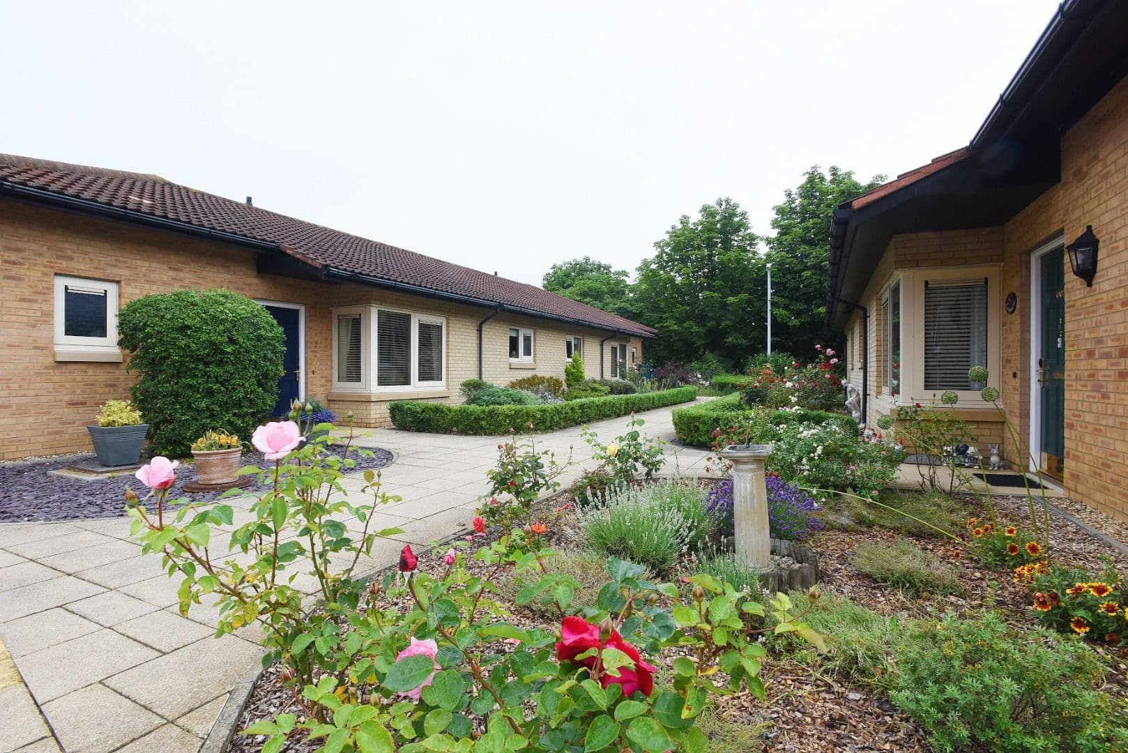 Exterior of Lovat Fields Village retirement development in Willen, Buckinghamshire