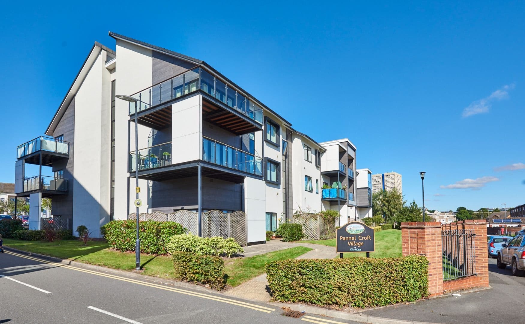 Exterior of Pannel Croft retirement development in Newtown, Birmingham