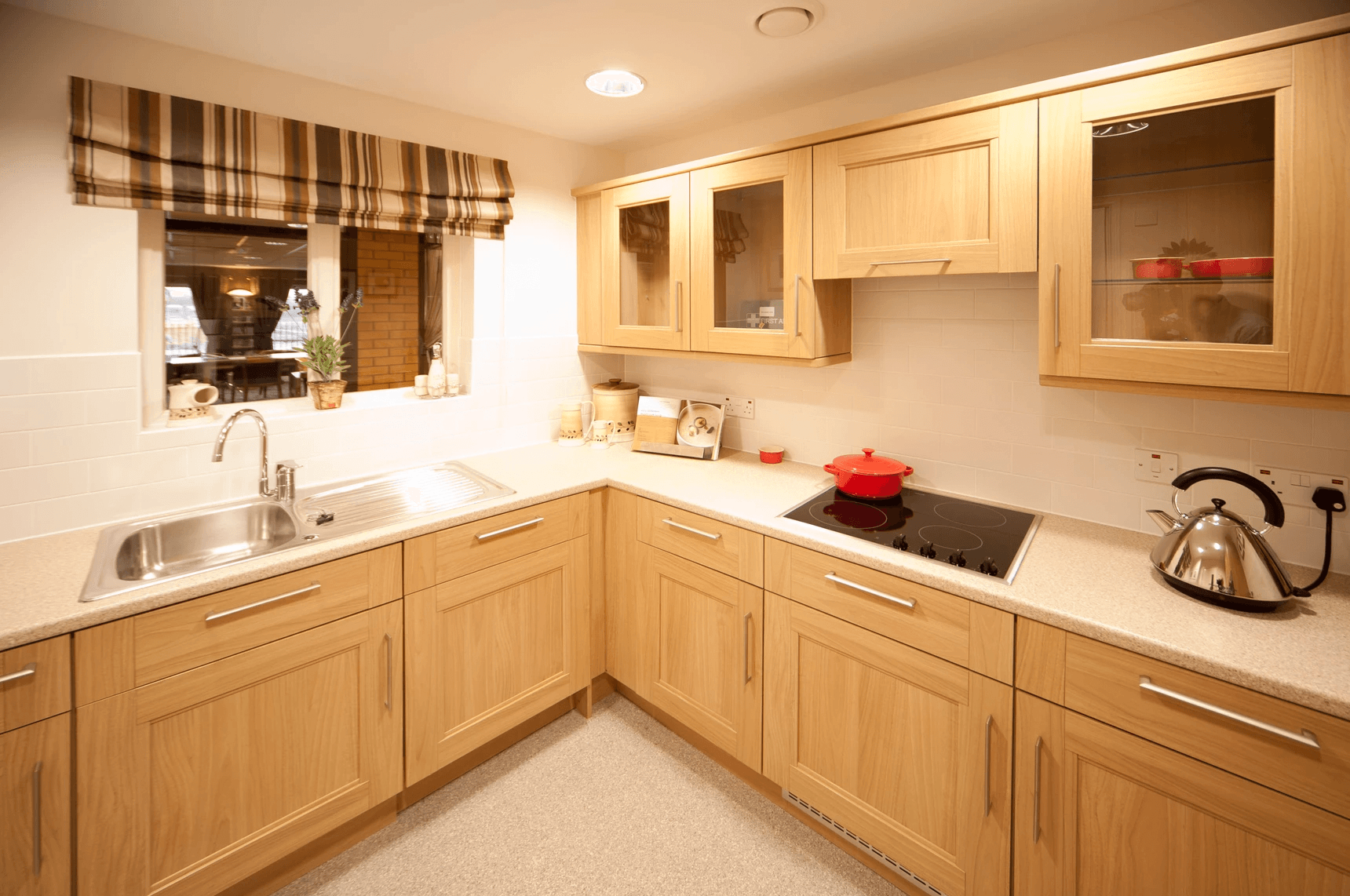 Kitchen of St Oswalds Village retirement development in Gloucester, Gloucestershire