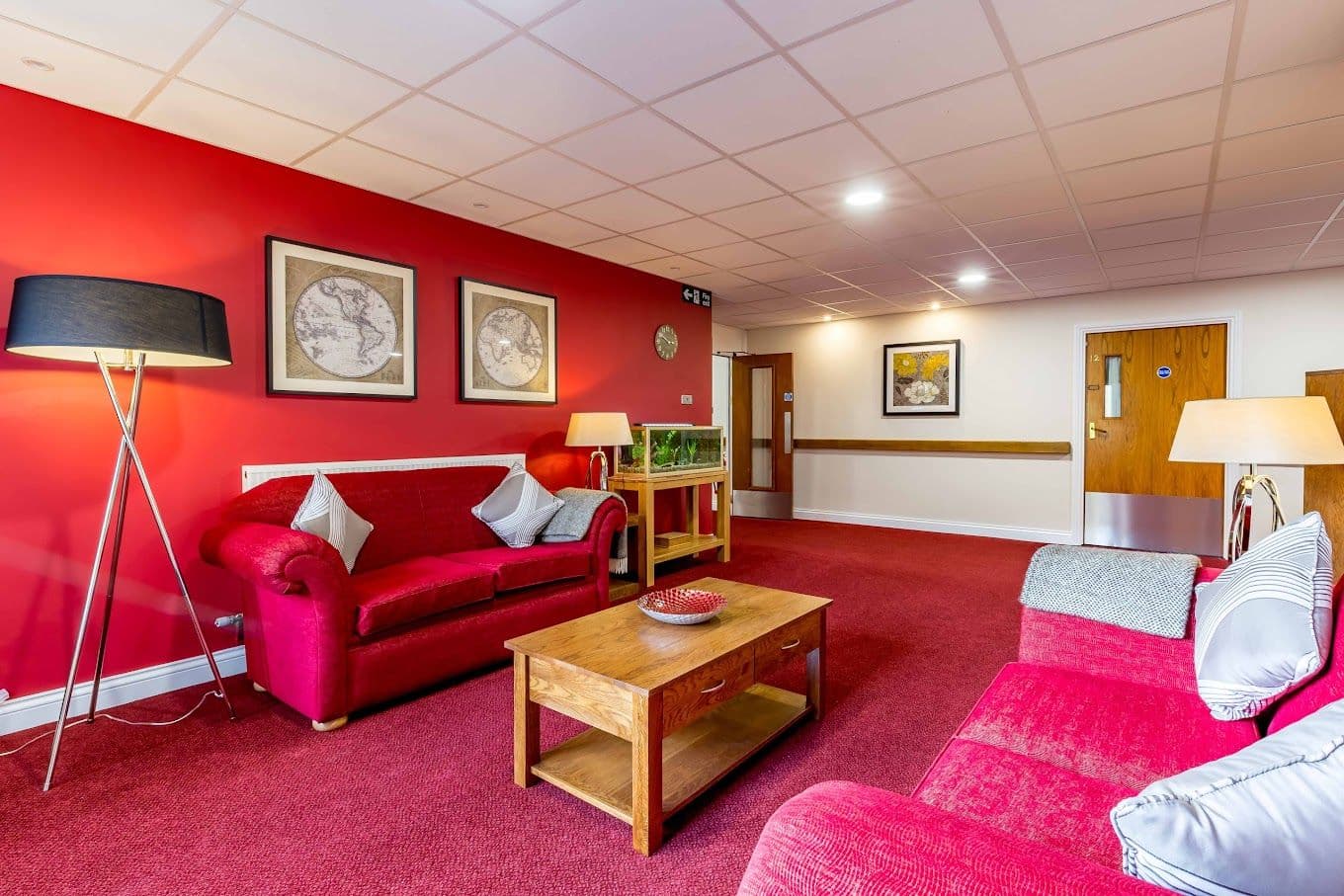 Communal area of The Manor in Taunton, Somerset