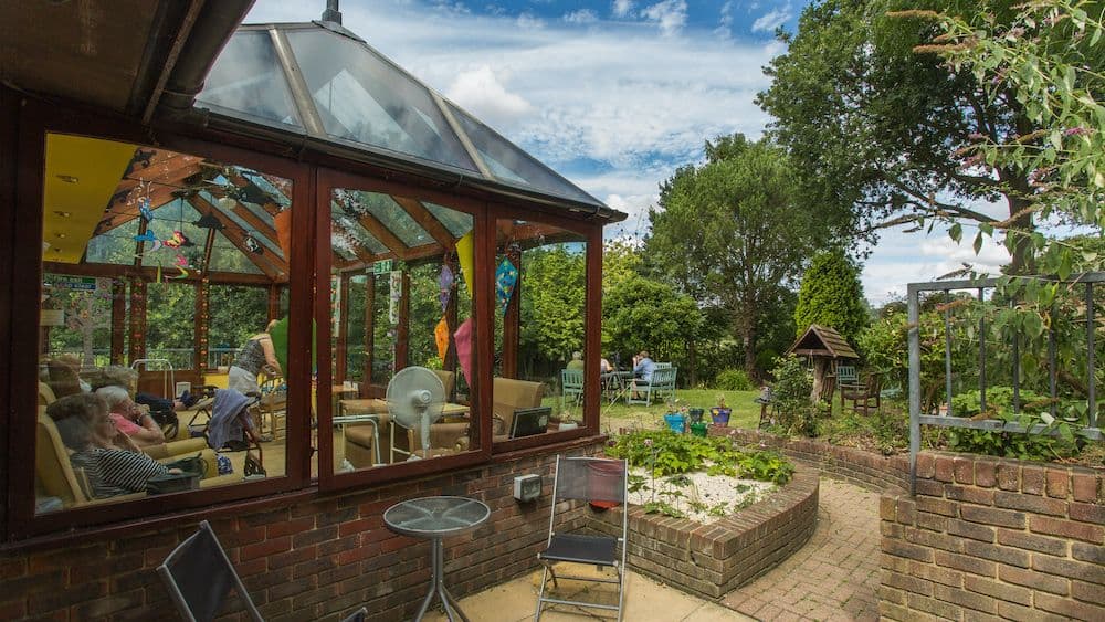 Garden at The Priory Care Home in Romford, Havering