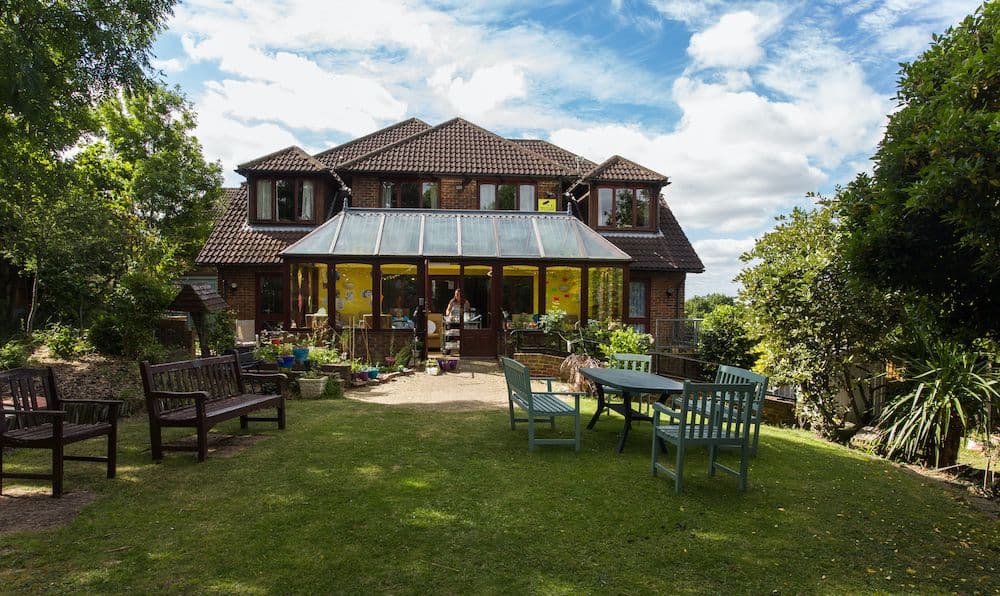 Garden at The Priory Care Home in Romford, Havering