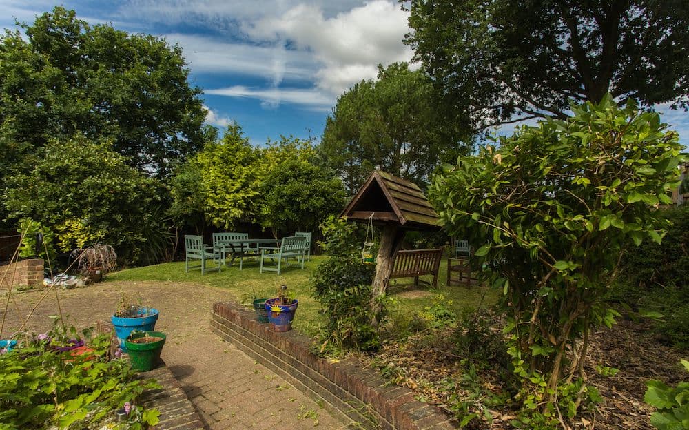 Garden at The Priory Care Home in Romford, Havering