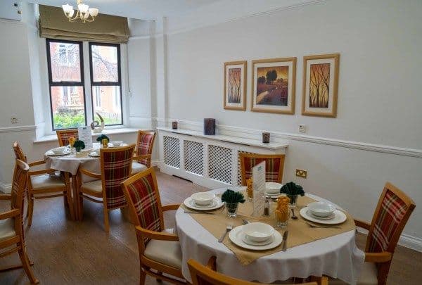 Dining Area at The Rosary Nursing Home, Durleigh, Somerset