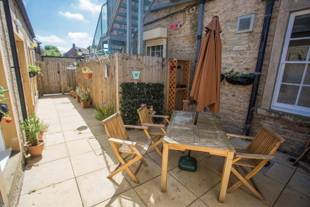Garden area of The Terrace care home in Richmond, London