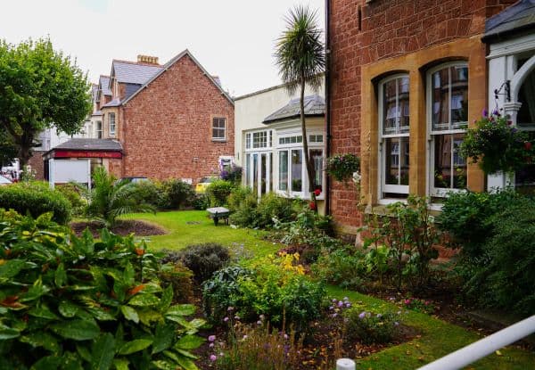 Garden at The Winsor Nursing Home, Minehead, Somerset