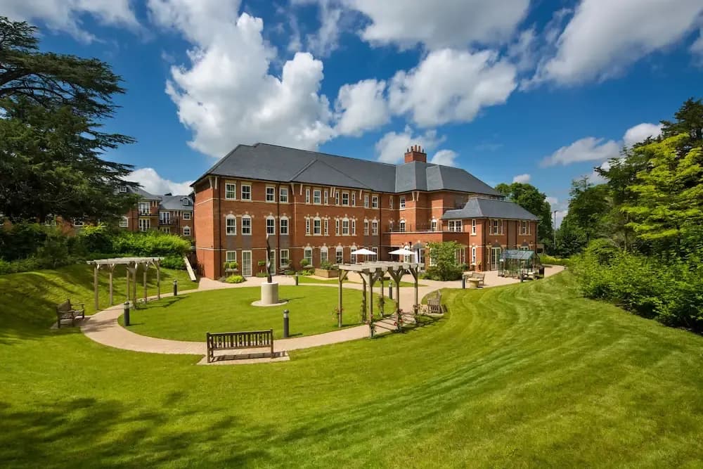 Thirlestaine Park Care Home garden and exterior