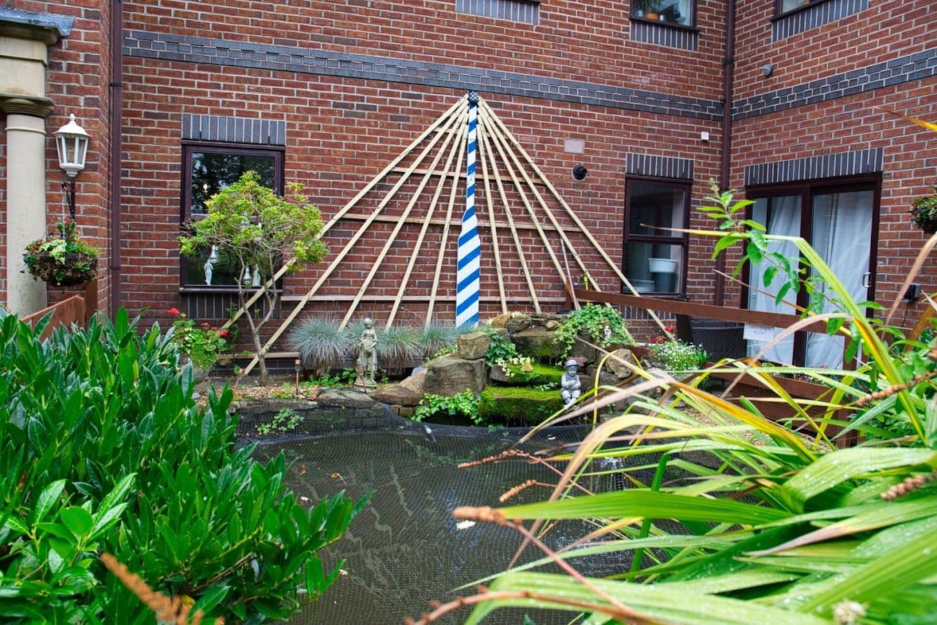 Garden at Treetop Court Care Home in Leek, Staffordshire