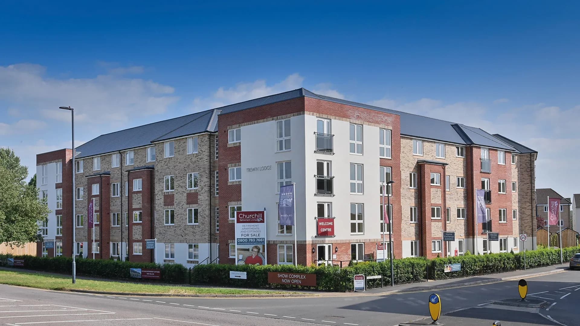 Exterior of Trewin Lodge and Trewin Mews Retirement Development in Yate, Bristol