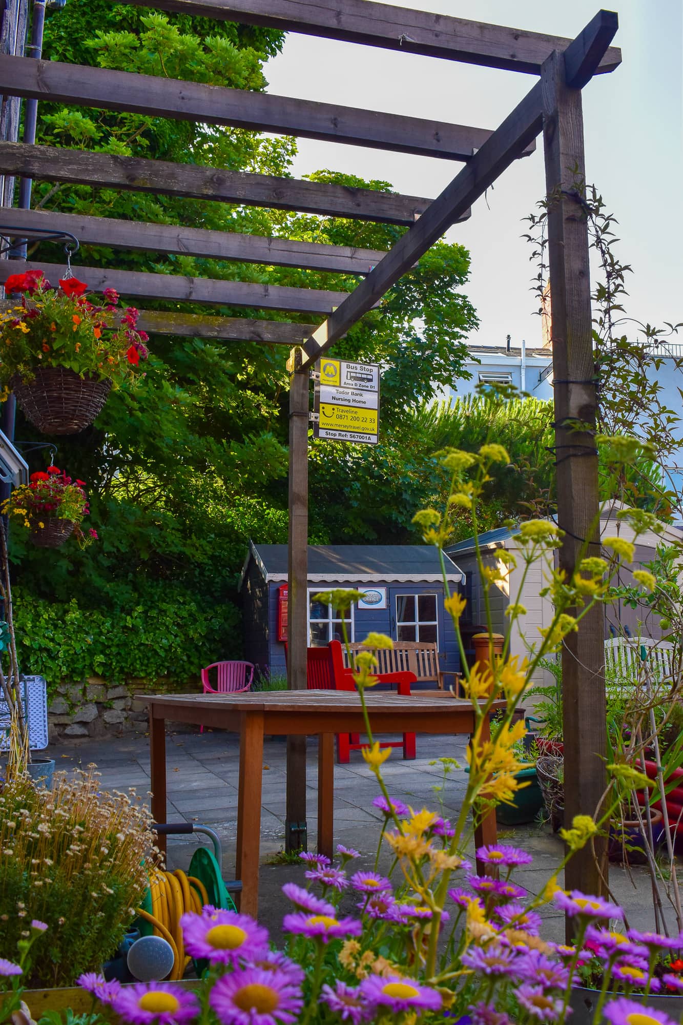 garden at Tudor Bank Care Home, Southport