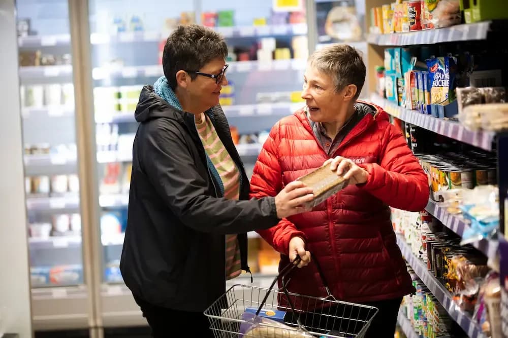 Two women shopping together