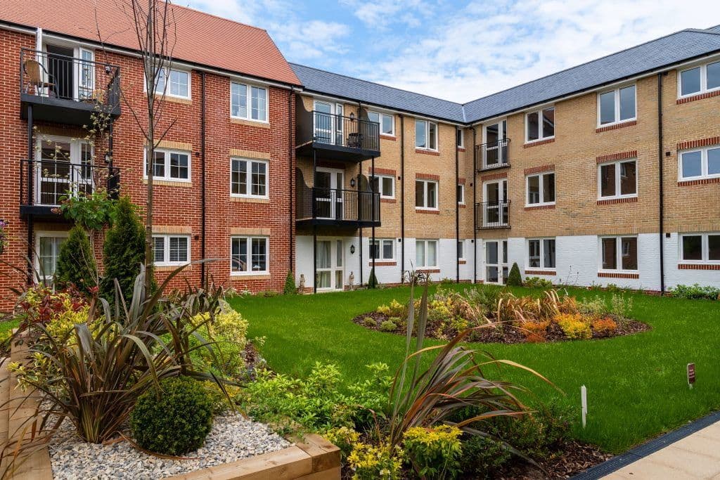 Exterior of Hubert Lodge retirement development in Hythe, Southampton