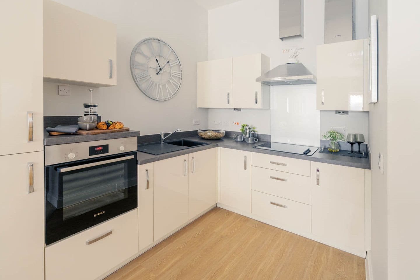 Kitchen at Uplands Place Retirement Apartment in Cambridge, Cambridgeshire