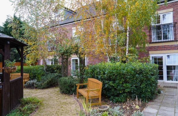 Garden at Upton Dene Residential & Nursing, Chester, Cheshire