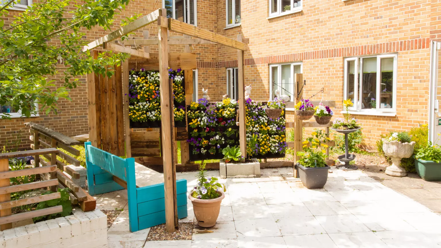 Garden of Vesta Lodge care home in St Albans, Hertfordshire