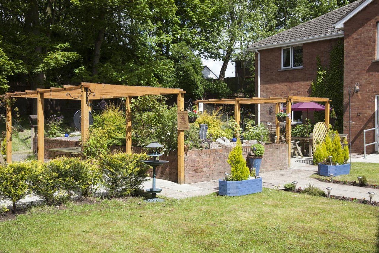 Garden at Victoria Care Home in Rainford, St Helens