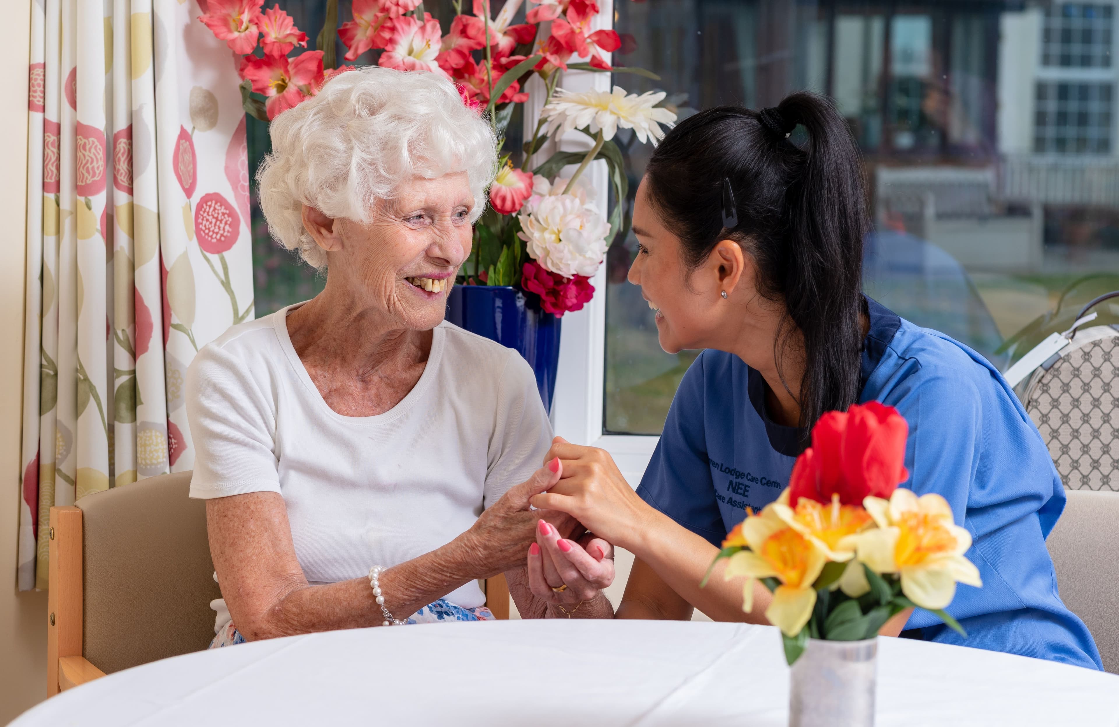 Staff of Warren Lodge care home in Wokingham, Berkshire