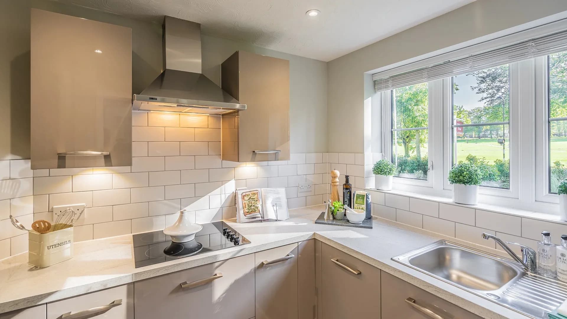 Kitchen of Weavers Lodge Retirement Development in Haverhill, Suffolk